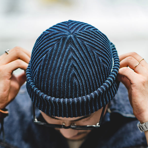 Navy Blue Knitted  Beanie Hat