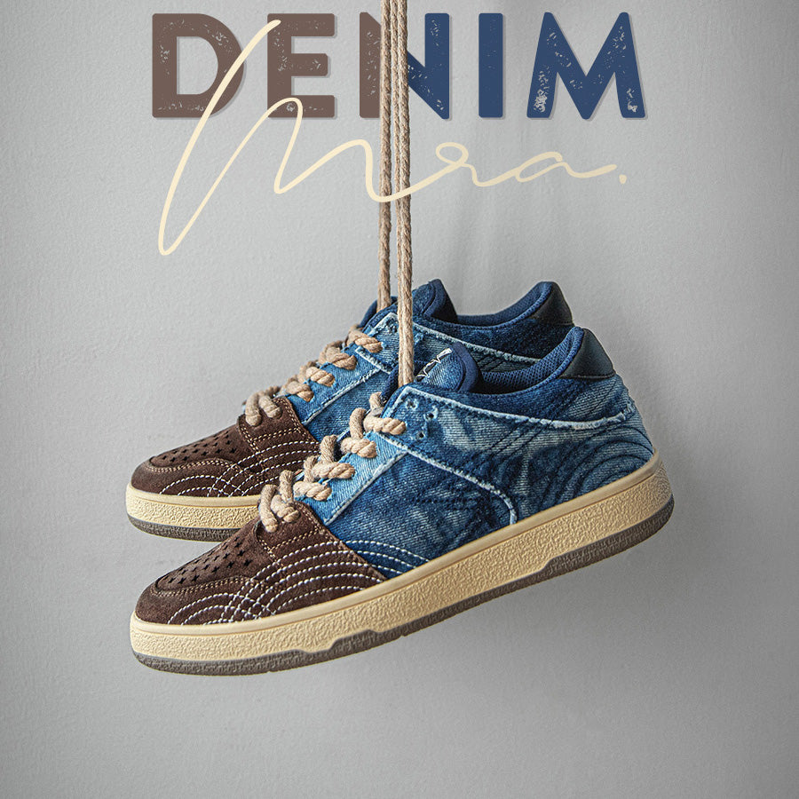 Vintage Denim Sneakers For Men and Women
