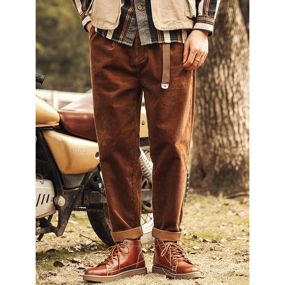 Men's American Retro Casual Slim Corduroy Pants