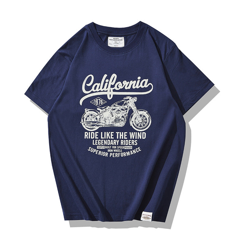 1976 California Rider Print Cotton T-shirt