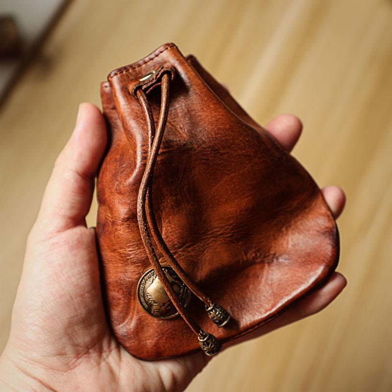 Retro Leather Coin Bag Storage Bag
