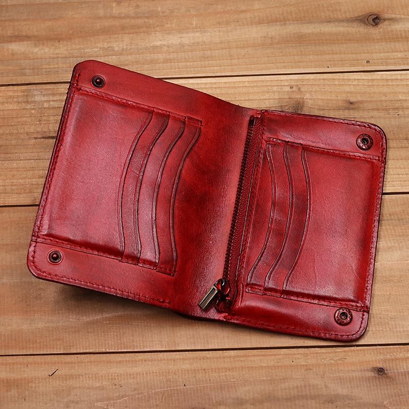 Vintage Italian Distressed Bifold Men's Cowboy Wallet