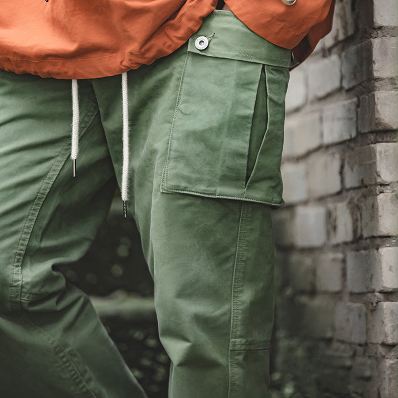 Retro Army Green Paratrooper Pants