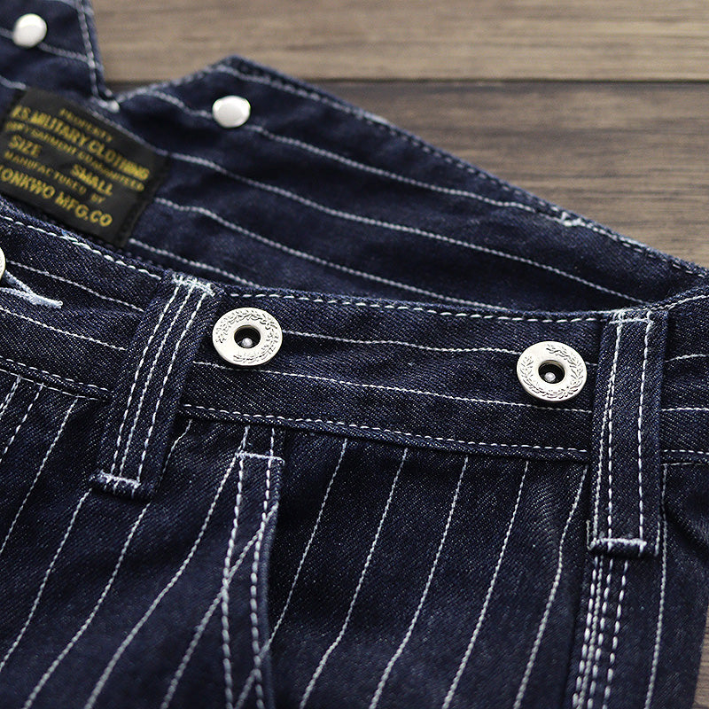 Men's Striped Loose  Jeans