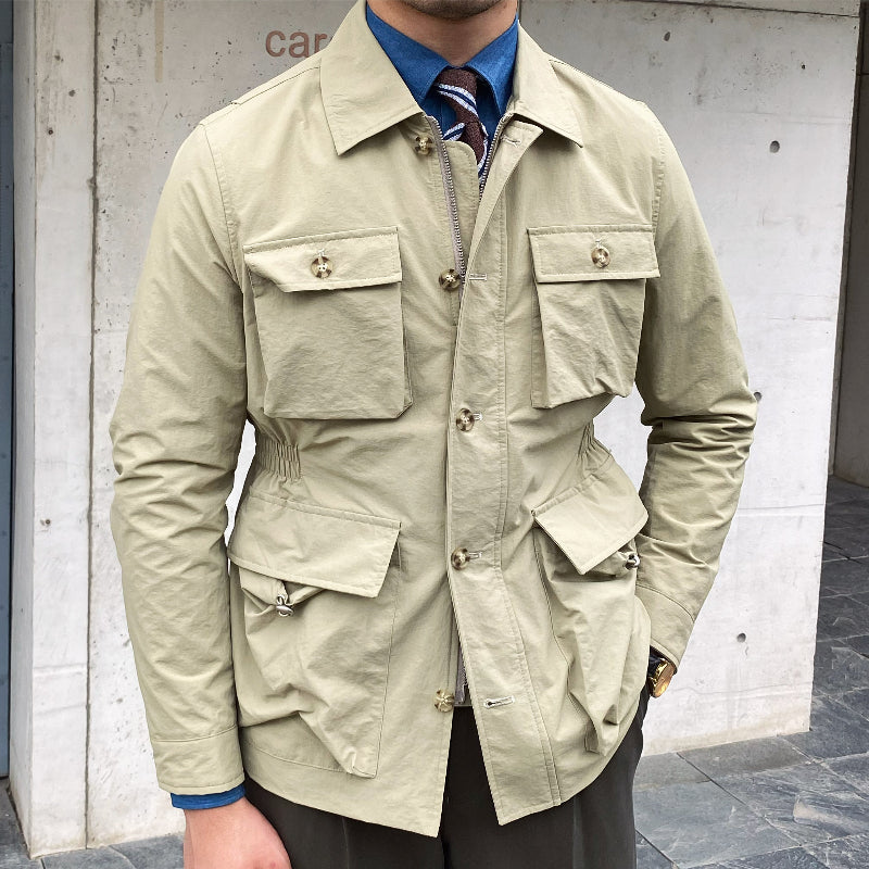 American Vintage Gentleman Multiple Pockets Hunting Suit Waist Jacket