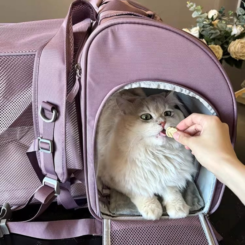 Breathable and Expandable Portable Cat Backpack
