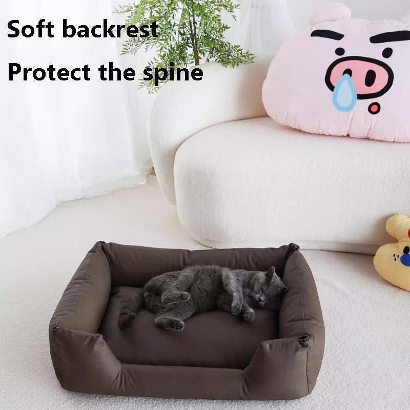 Non-stick Hair Waterproof Semi-enclosed Pet Bed