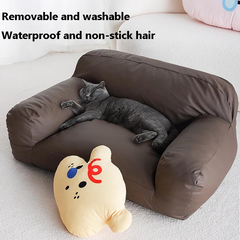 Non-stick Hair Waterproof Semi-enclosed Pet Bed