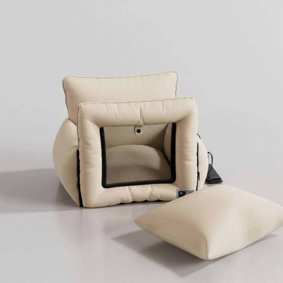 Scratch-Resistant Travel Tote with Safety Leash, Stable Passenger Booster Bag for Small Pets