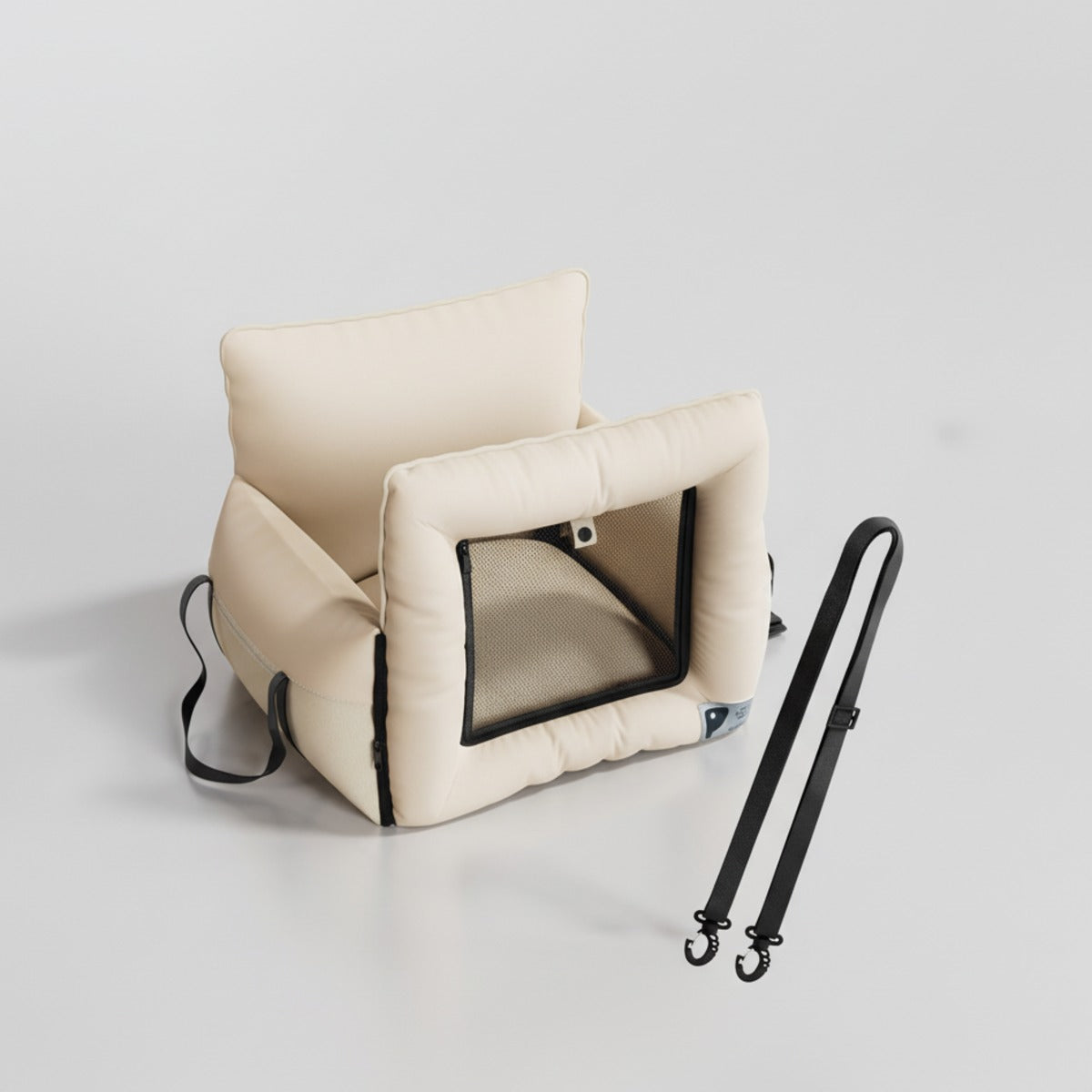 Scratch-Resistant Travel Tote with Safety Leash, Stable Passenger Booster Bag for Small Pets