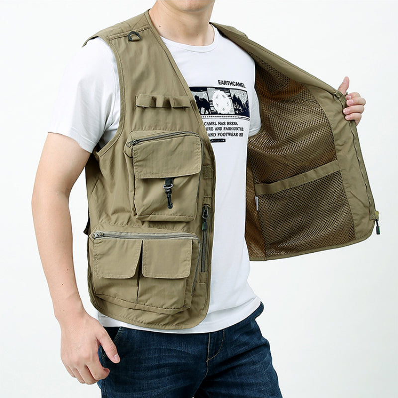 Multi-pocket Vest Men's Outdoor Quick-drying Vest