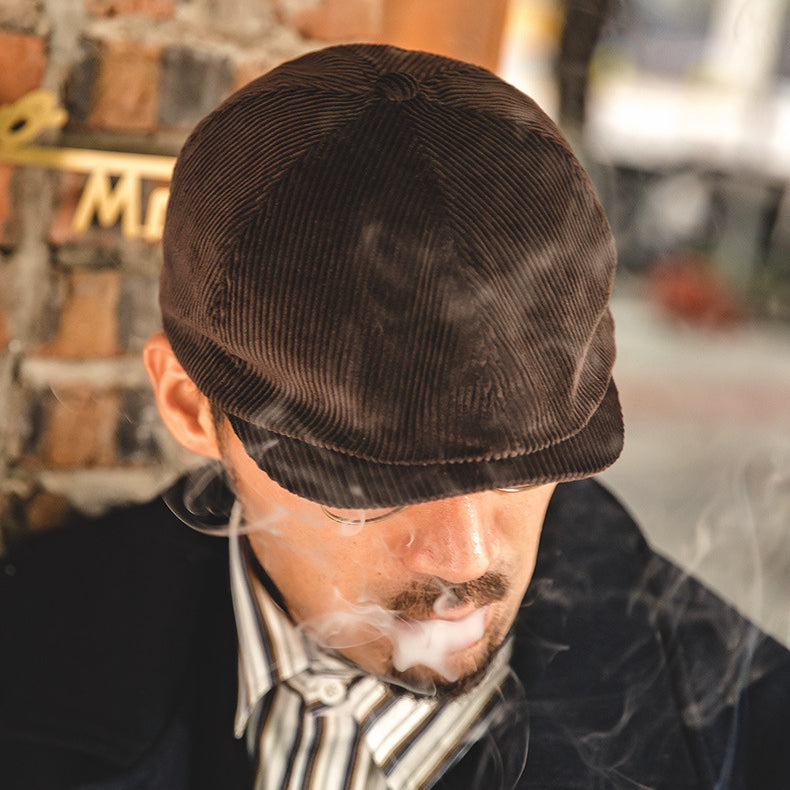 Vintage Classic Corduroy Newsboy Cap