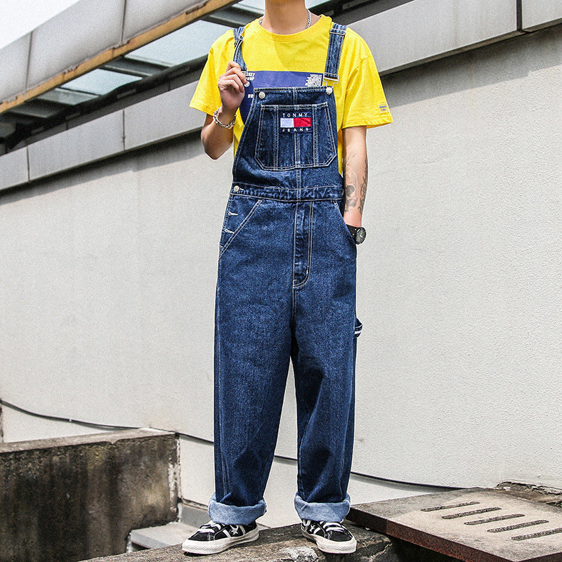 Men's Loose Denim Jumpsuit