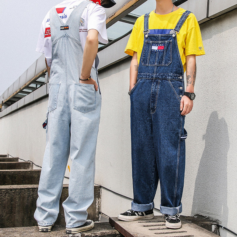 Men's Loose Denim Jumpsuit