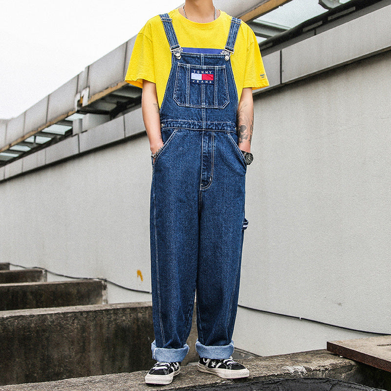 Men's Loose Denim Jumpsuit