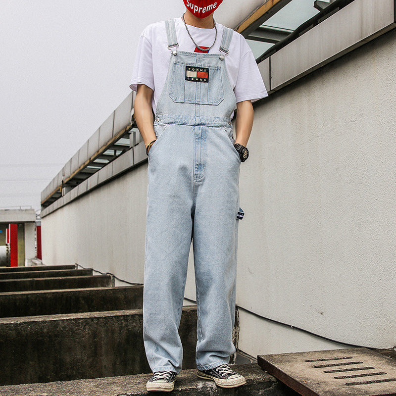 Men's Loose Denim Jumpsuit