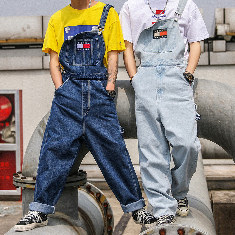 Men's Loose Denim Jumpsuit