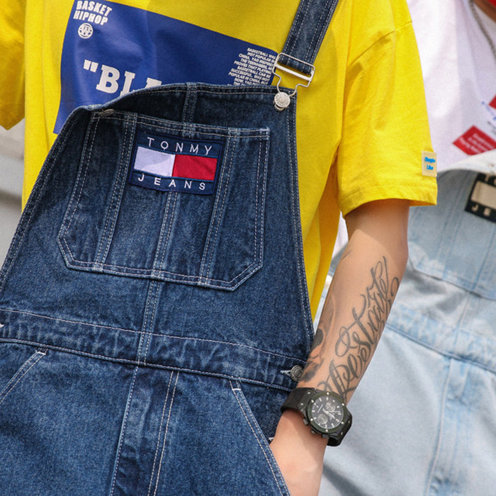 Men's Loose Denim Jumpsuit