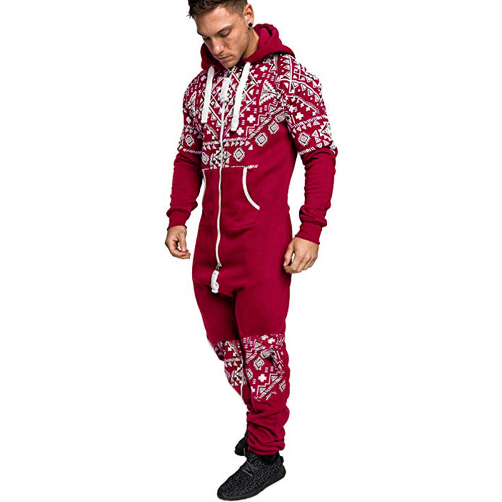 Casual Winter Hooded Overalls Sports Jumpsuits