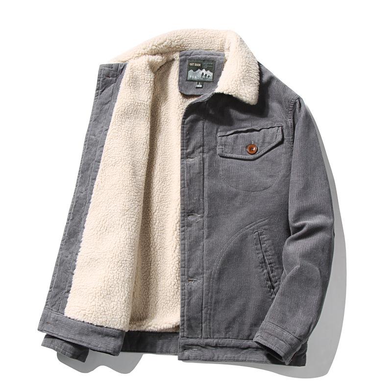 Winter Retro Fleece Corduroy Western Jacket