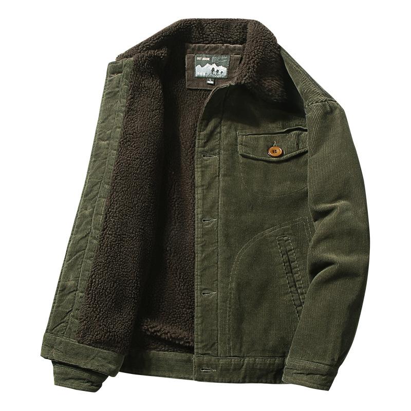 Winter Retro Fleece Corduroy Western Jacket