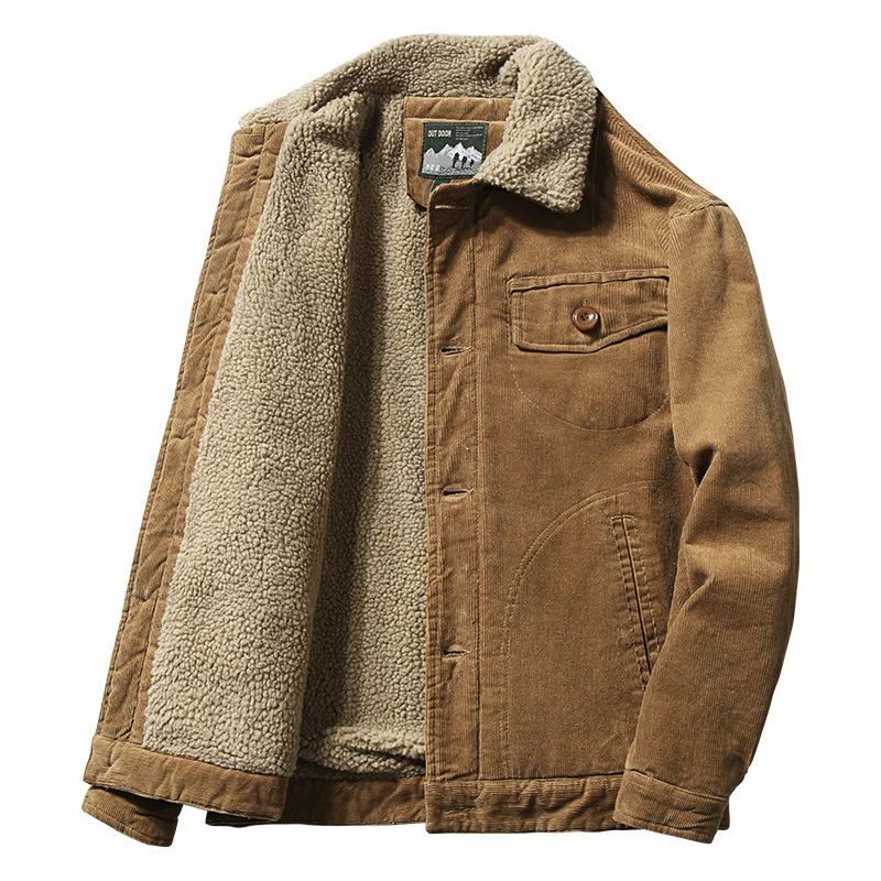 Winter Retro Fleece Corduroy Western Jacket