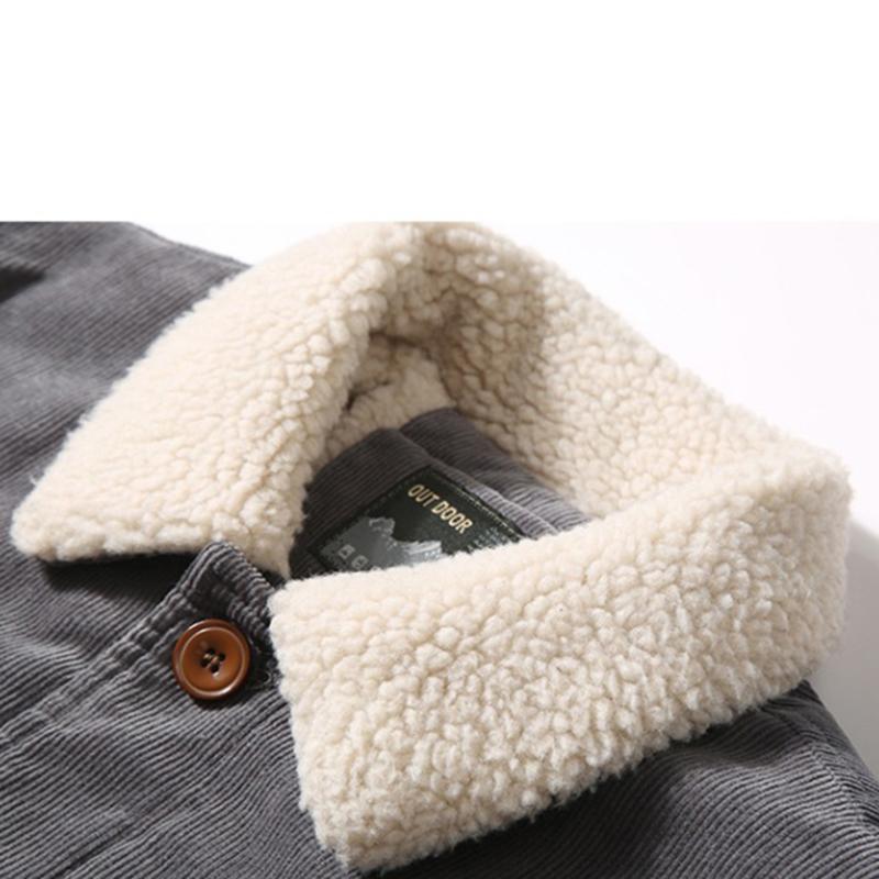 Winter Retro Fleece Corduroy Western Jacket