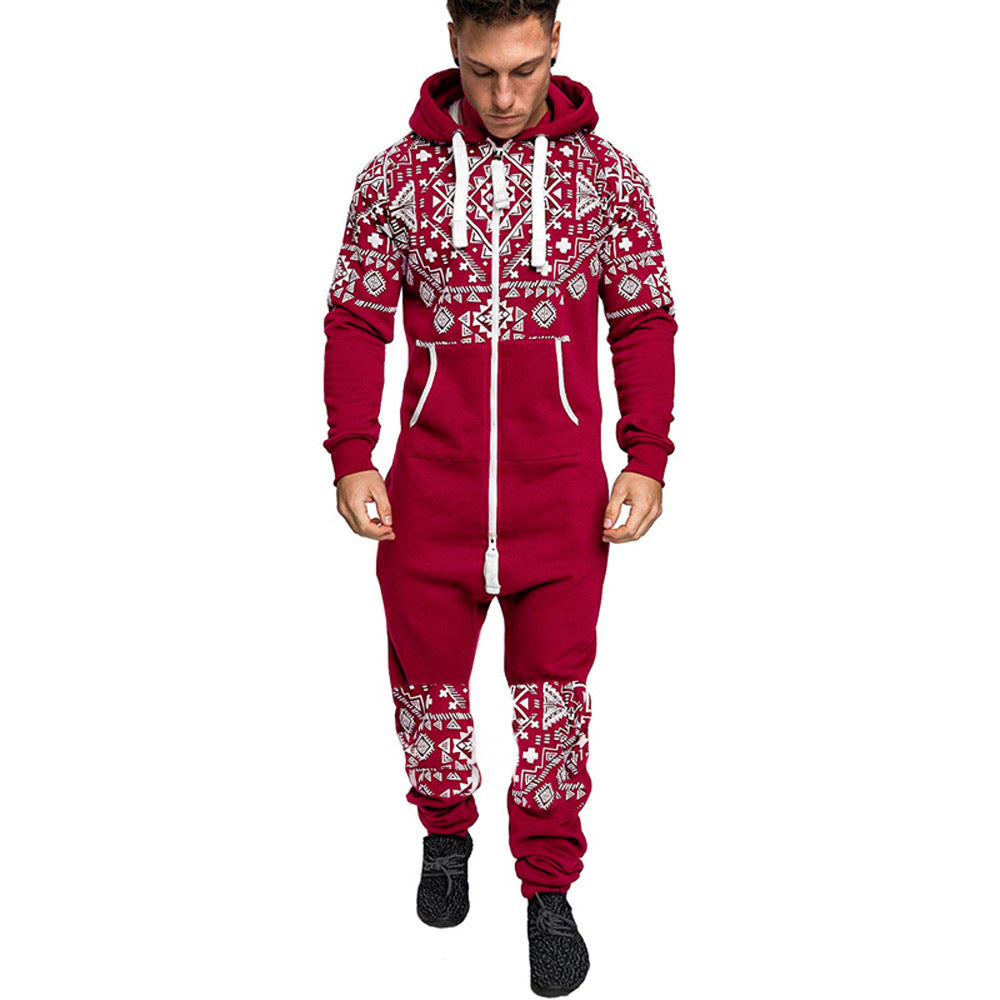 Casual Winter Hooded Overalls Sports Jumpsuits