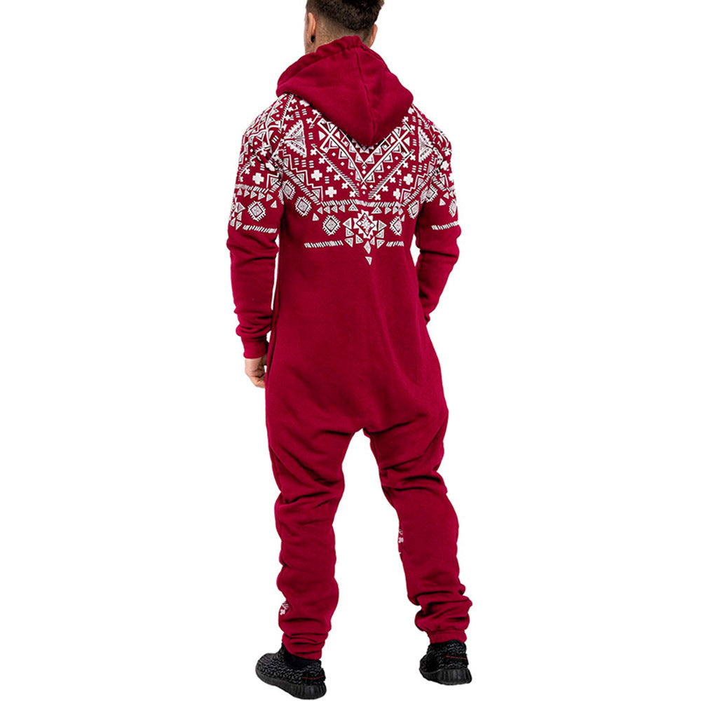 Casual Winter Hooded Overalls Sports Jumpsuits