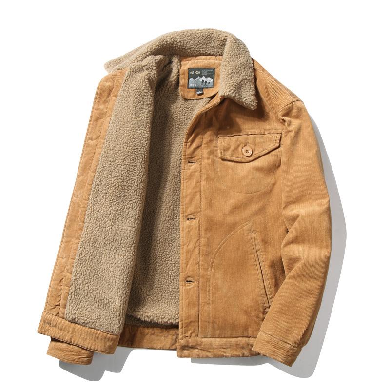 Winter Retro Fleece Corduroy Western Jacket