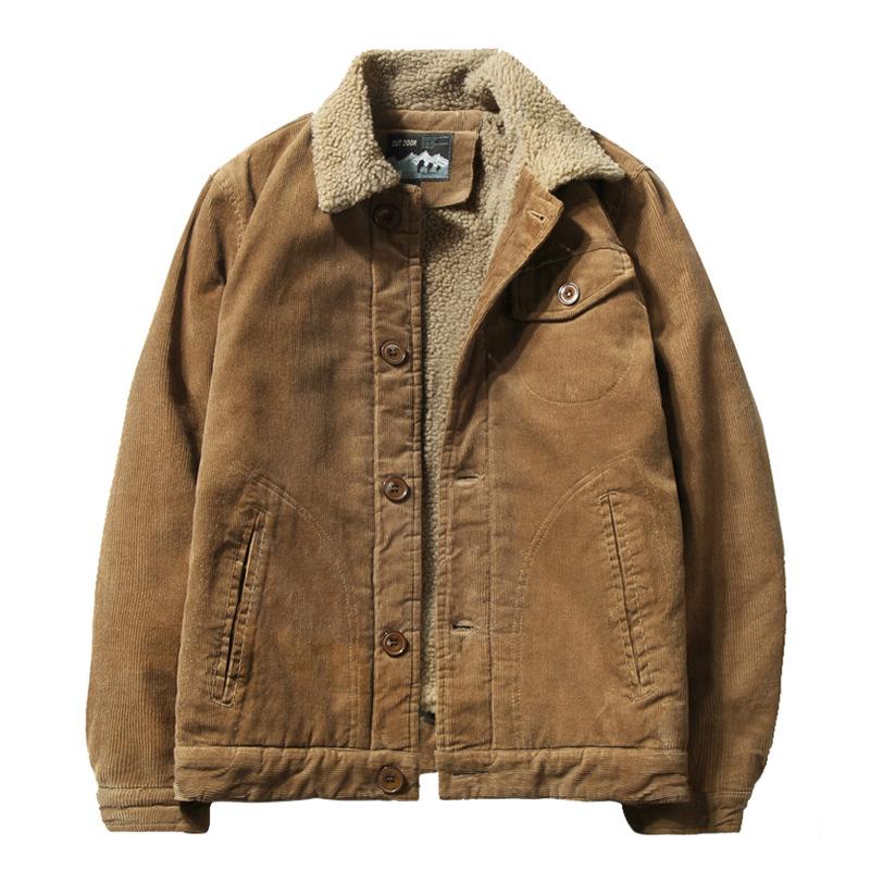 Winter Retro Fleece Corduroy Western Jacket