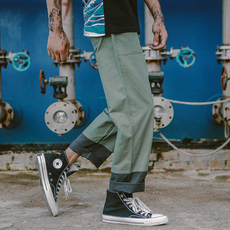 Retro Loose Straight-leg Pants