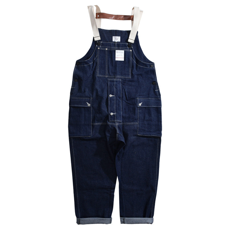 Men's Baggy Workwear Overalls Oversized Denim Jumpsuit