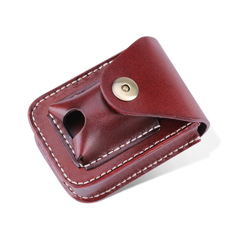 Classic Leather Cigarette Case with Lighter Holder