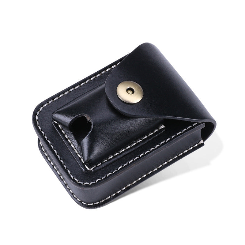 Classic Leather Cigarette Case with Lighter Holder