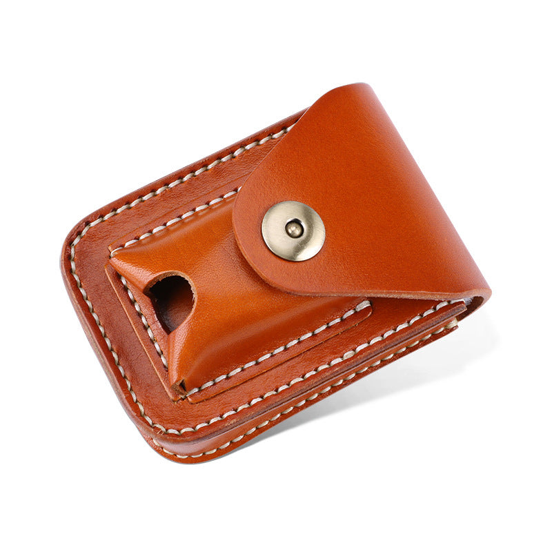 Classic Leather Cigarette Case with Lighter Holder