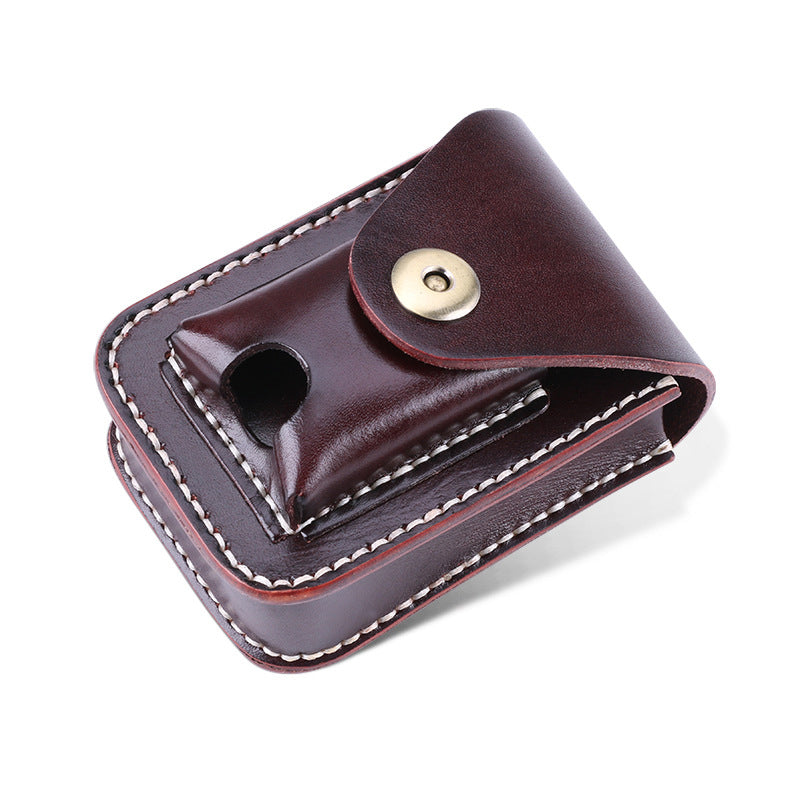 Classic Leather Cigarette Case with Lighter Holder