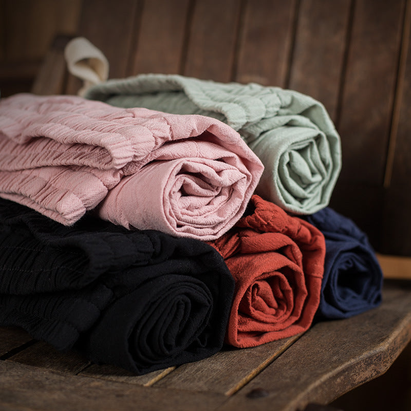 Linen Casual Loose Solid Color Shorts