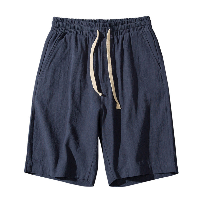 Linen Casual Loose Solid Color Shorts