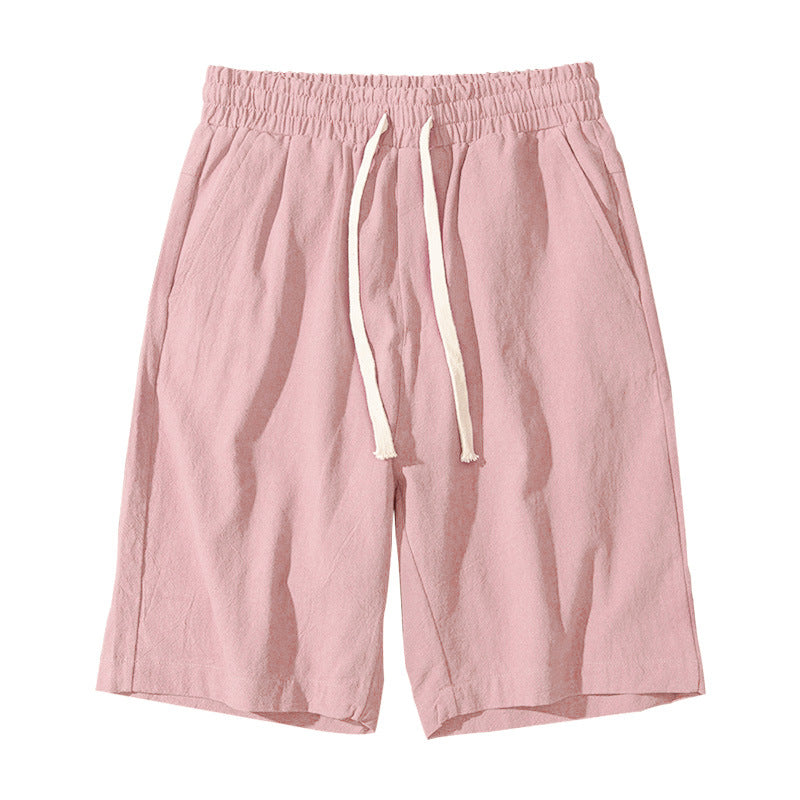 Linen Casual Loose Solid Color Shorts