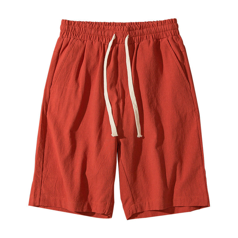 Linen Casual Loose Solid Color Shorts