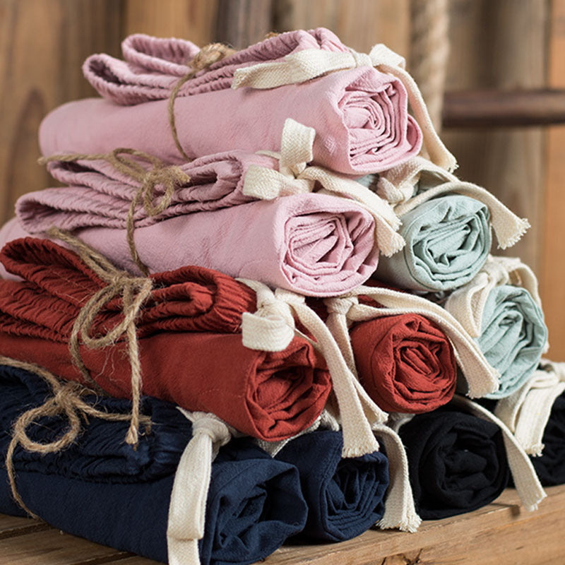 Linen Casual Loose Solid Color Shorts