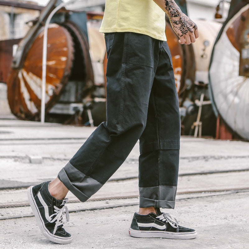 Retro Loose Straight-leg Pants