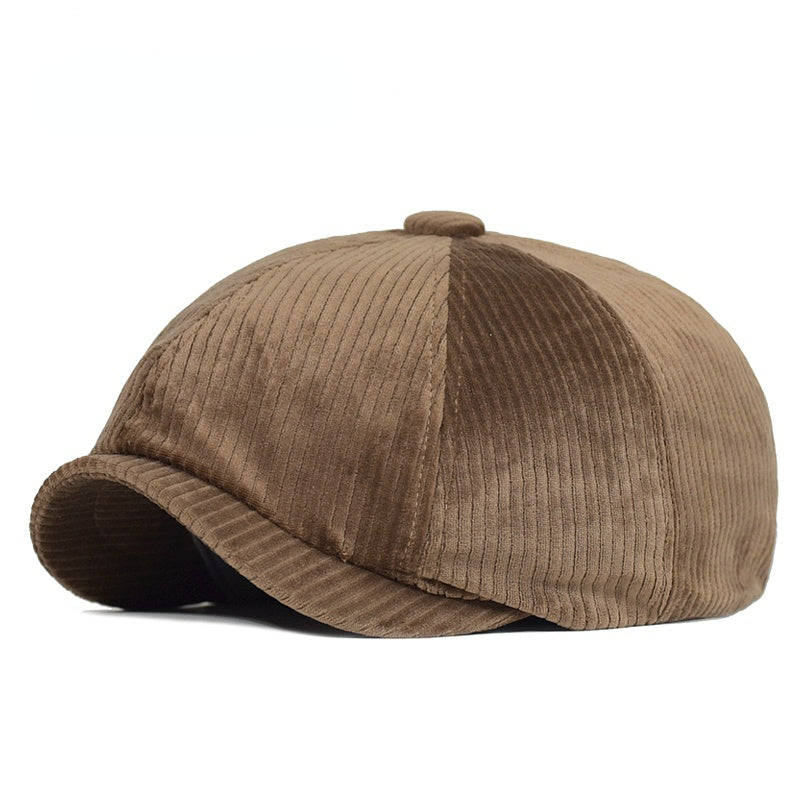 Men's Vintage Warm Corduroy Octagonal Hat