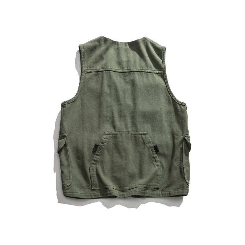 Japanese Retro Multi-pocket Cargo Vest