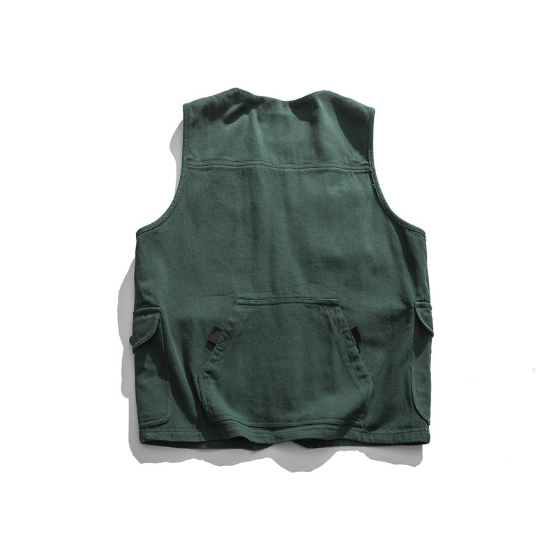 Japanese Retro Multi-pocket Cargo Vest