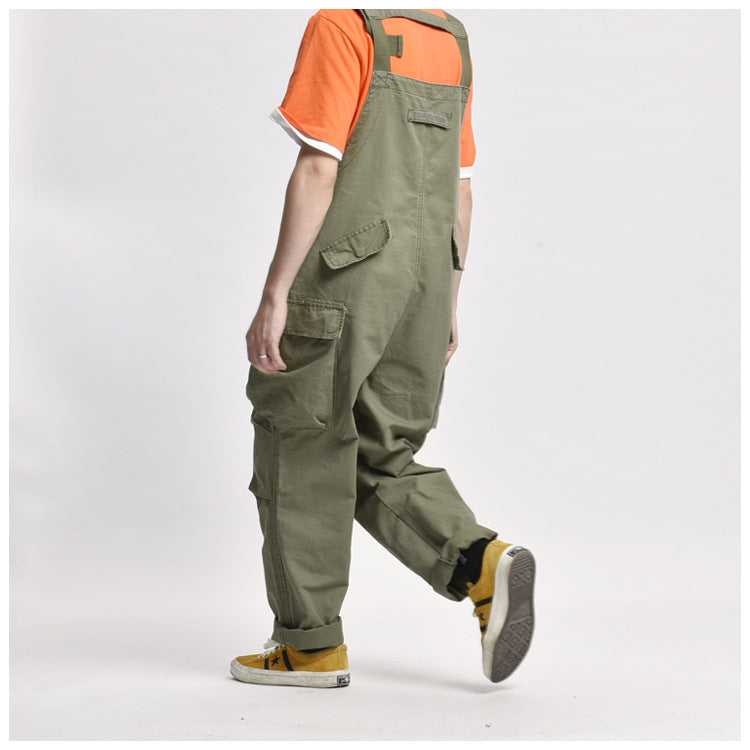 Men's Multi-pocket Loose Wide-leg Jumpsuit Work Overalls