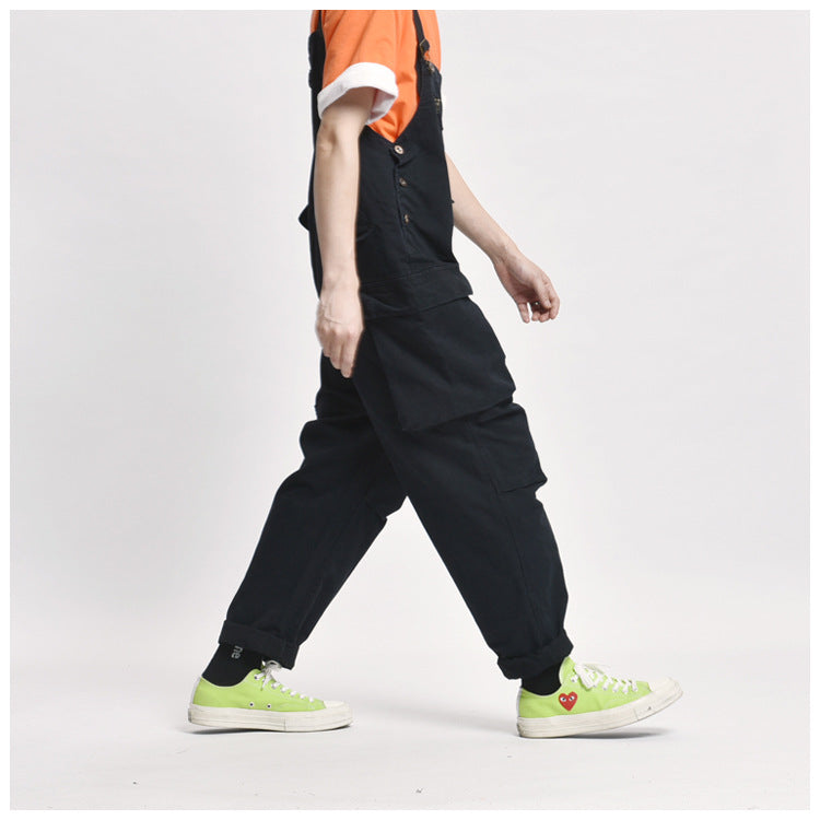 Men's Multi-pocket Loose Wide-leg Jumpsuit Work Overalls