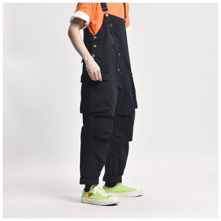 Men's Multi-pocket Loose Wide-leg Jumpsuit Work Overalls