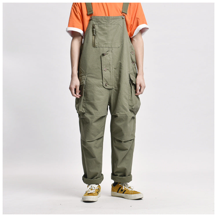 Men's Multi-pocket Loose Wide-leg Jumpsuit Work Overalls